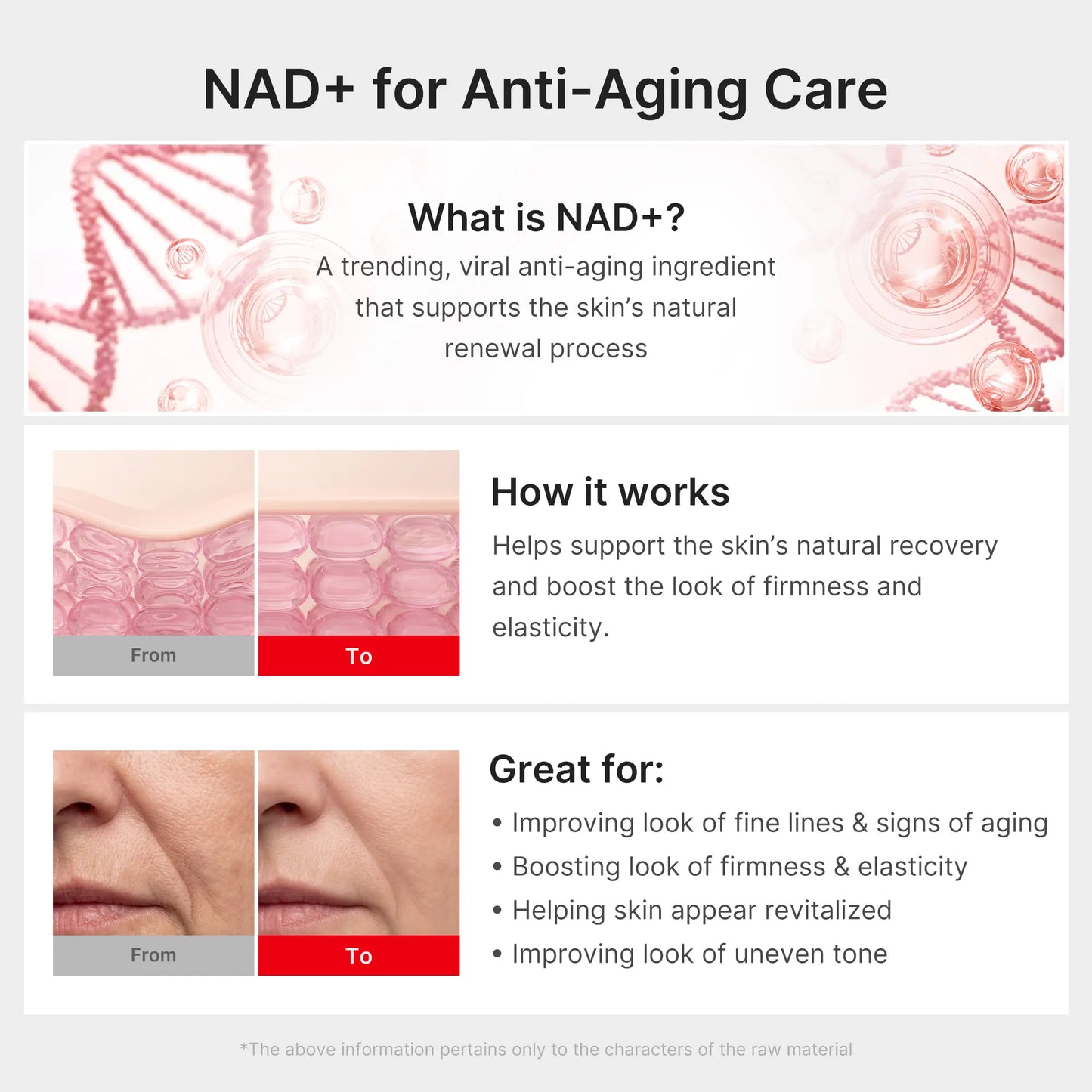 NAD+ EGF Firming Serum | NAD+, EGF, Collagen Extract, Anti-aging, Plumping, Radiance Boosting Serum | Cares for Look of Fine Lines, Skin Elasticity & Firmness For Youthful-looking Skin (30ml / 1.01 fl. oz.)