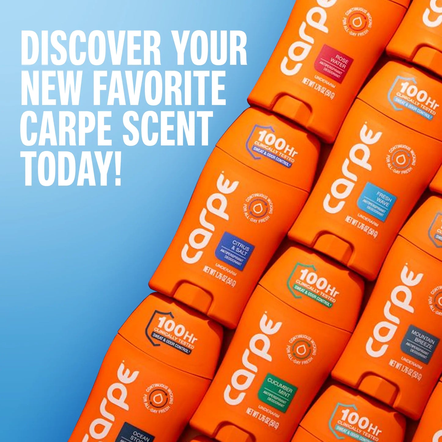 Deodorant Antiperspirant - 100Hr Clinically Tested Sweat & Odor Control - No Baking Soda, Parabens, or Phthalates - Reduce Odor Causing Bacteria - Nourishes Skin