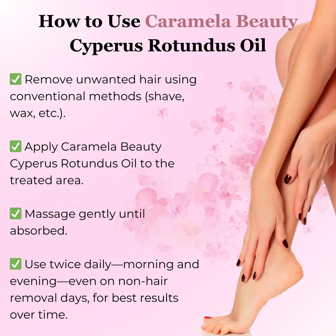 Cyperus Rotundus Oil for Natural Hair Reduction - 60ml/2oz