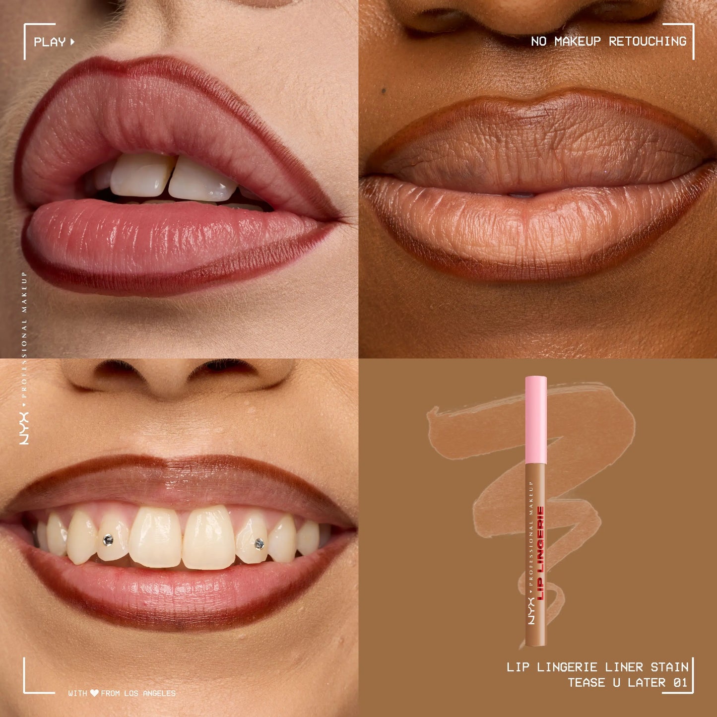 Lip Lingerie Sculpting Lip Liner Stain - Lightweight, Transfer-Proof, Waterproof
