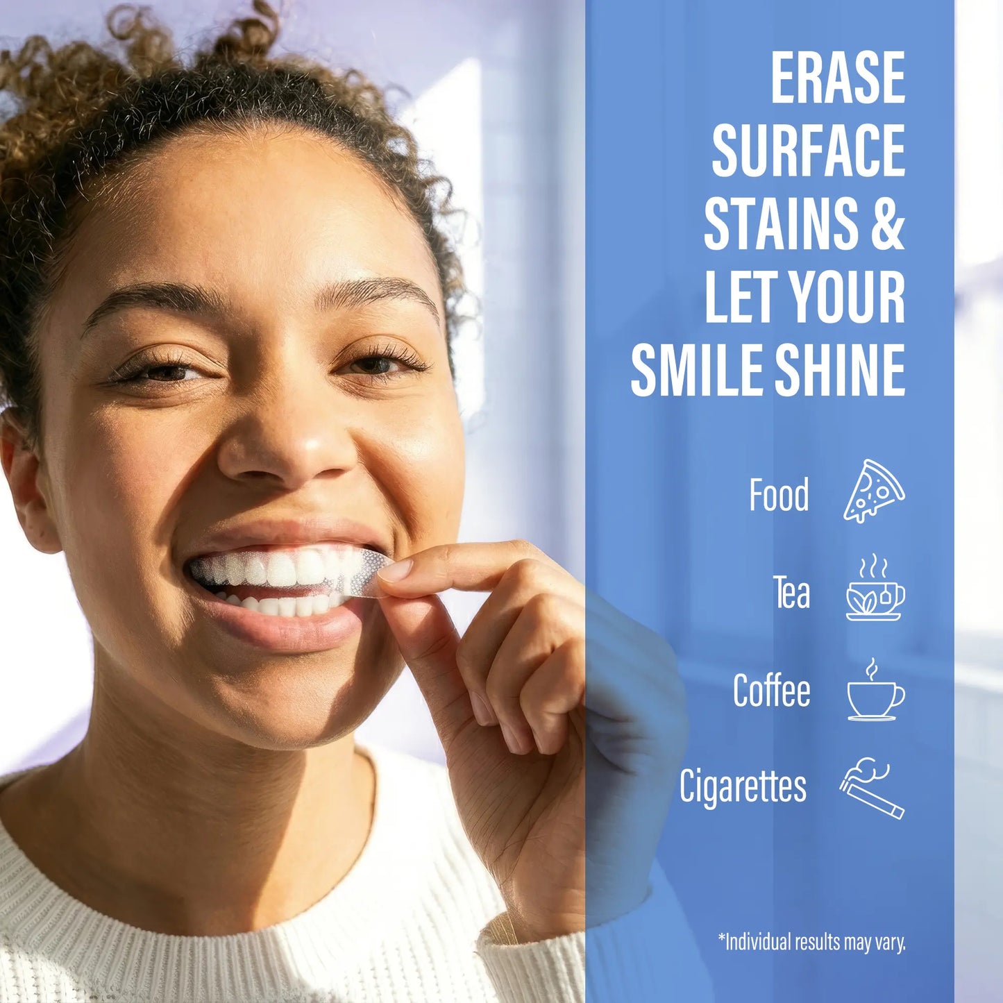 Whitening Strips, 7-day treatment (7 Packets - 2 Strips per pack) - Non-Slip, Dry Strip Technology